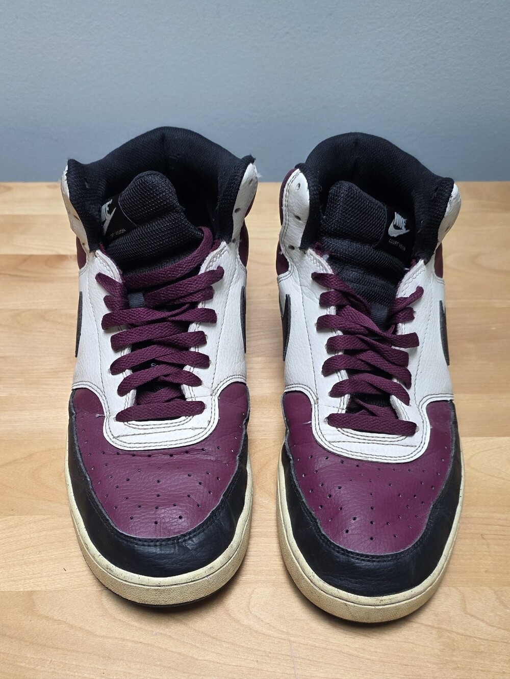 NIKE | Court Vision Next Nature Men's Mid-Top Shoes, Beetroot Black Sz. 11.58